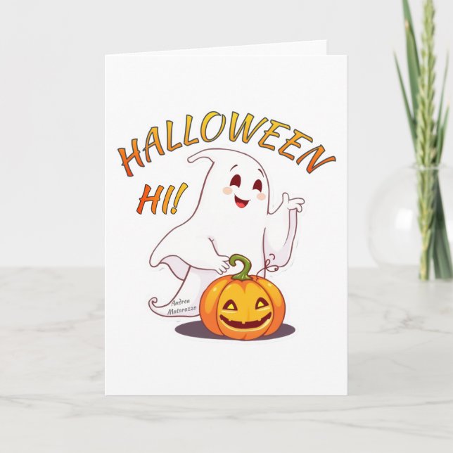 Hallo! Halloween Feiertagskarte (Vorderseite)