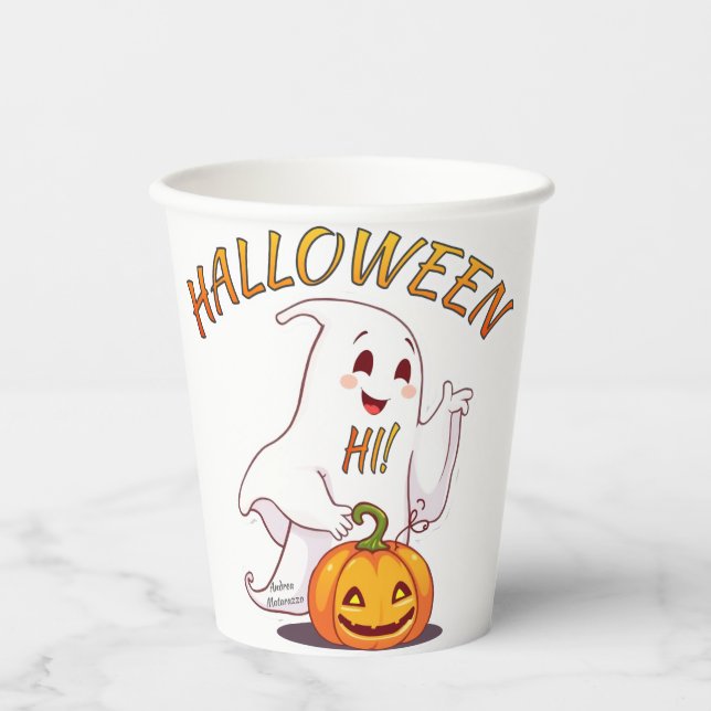Hallo! Halloween Pappbecher (Vorderseite)