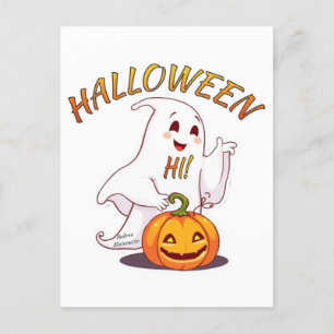 Hallo! Halloween Postkarte