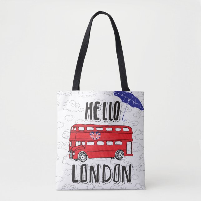 Hallo Handmit buchstaben gekennzeichnetes Zeichen Tasche (Vorderseite)