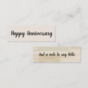 Hallo/Happy Anniversary Mini Business Card Visitenkarte