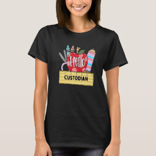 Hallo Hausmeister Apfel Lehrer T-Shirt