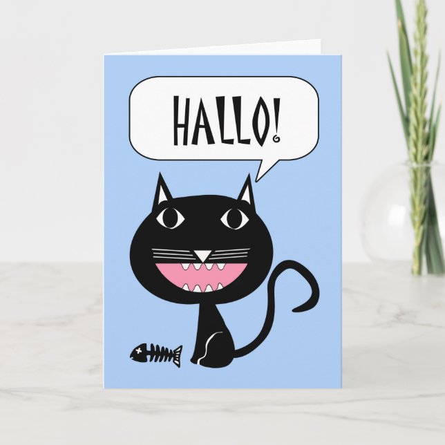 Hallo! Hello Card Geschrieben in Niederländisch, K Karte (Vorderseite)