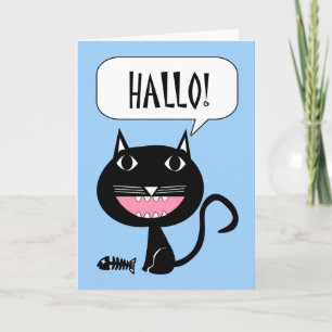 Hallo! Hello Card Geschrieben in Niederländisch, K Karte
