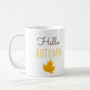 Hallo Herbst-Ahornblatt-Kaffeetasse für gemütliche Kaffeetasse