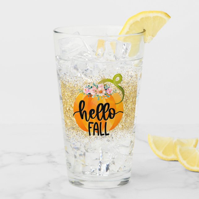 Hallo Herbst Autumn Anpassen Glas (Rückseite Ice)