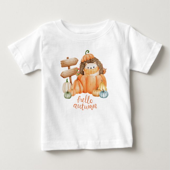 Hallo Herbst Baby T-shirt (Vorderseite)