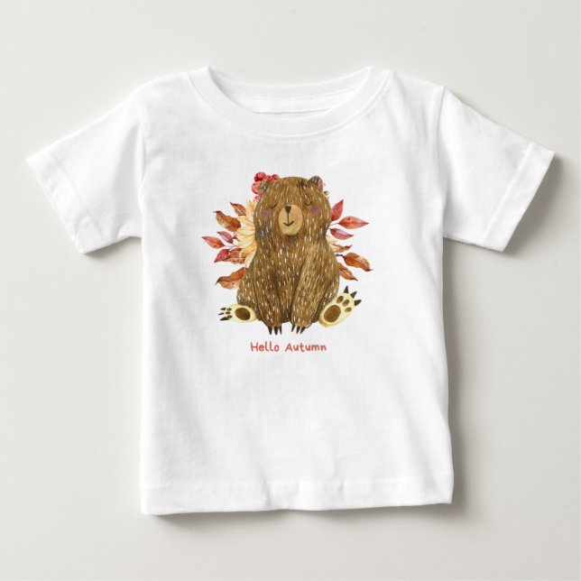 Hallo Herbst Baby T-shirt (Vorderseite)
