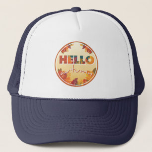 Hallo Herbst, Blume, Kreis, T - Shirt Truckerkappe