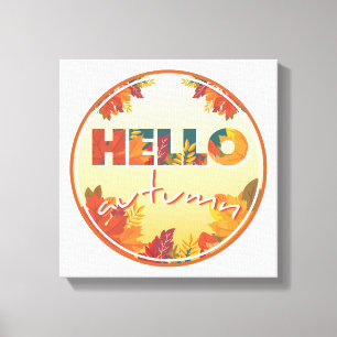 Hallo Herbst, Blume, Poster, Leinwand