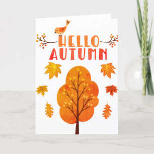 Hallo Herbst Feiertagskarte