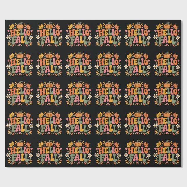 Hallo Herbst Geschenkpapier (Flach)