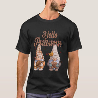 Hallo Herbst Gnom Herbst Kürbis Halloween T-Shirt