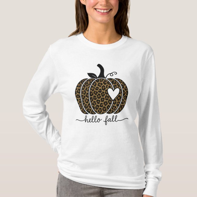 Hallo Herbst Herbst lässt gemütliche Saison Herbst T-Shirt (Vorderseite)