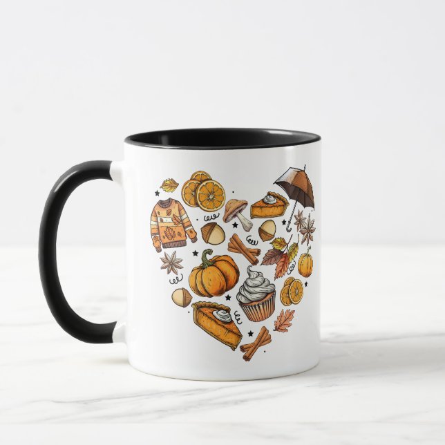 Hallo Herbst Herbst lässt gemütliche Saison Herbst Tasse (Links)