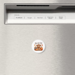 Hallo Herbst Highland-Kuh Frohes Erntedankfest Her Magnet