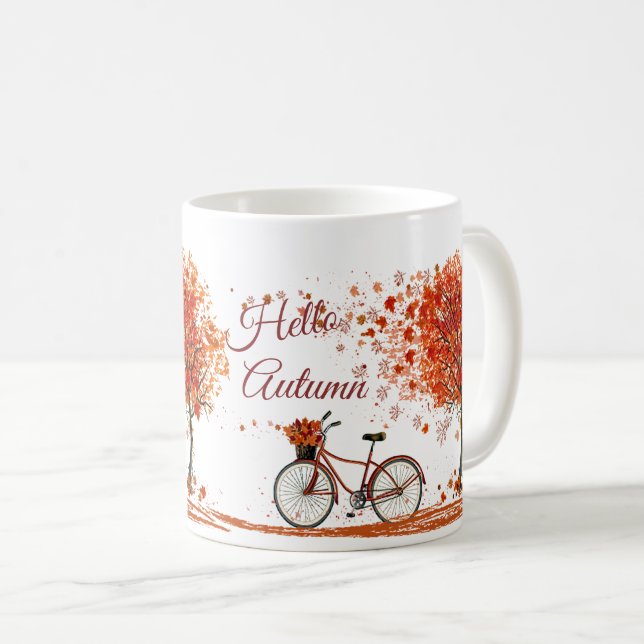 "Hallo Herbst" Kaffee-Tasse Kaffeetasse (VorderseiteRechts)