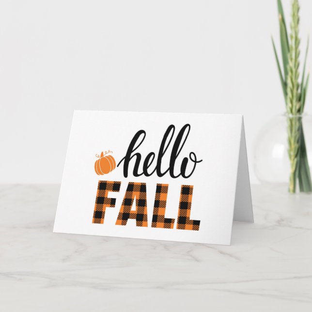 Hallo Herbst Karte (Vorderseite)