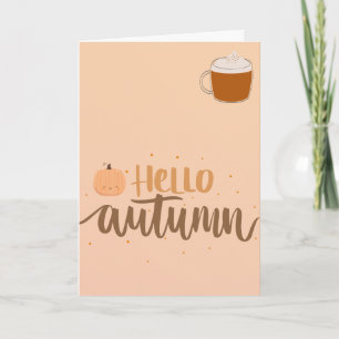 Hallo Herbst Kürbis Grüße Karte