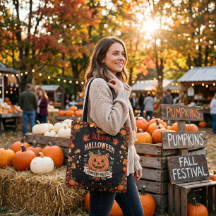 Hallo Herbst-Kürbis-Nächte Halloween Tasche