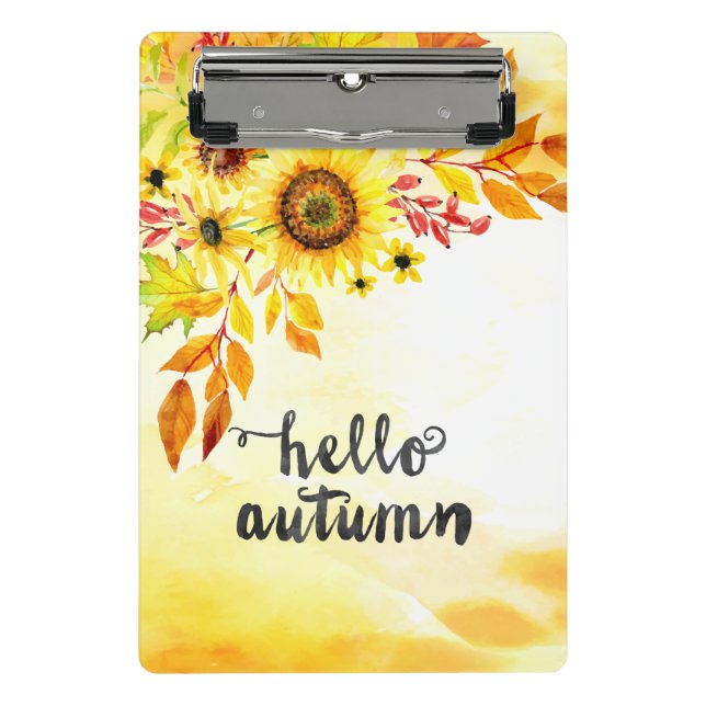 Hallo Herbst Mini Klemmbrett (Vorderseite)