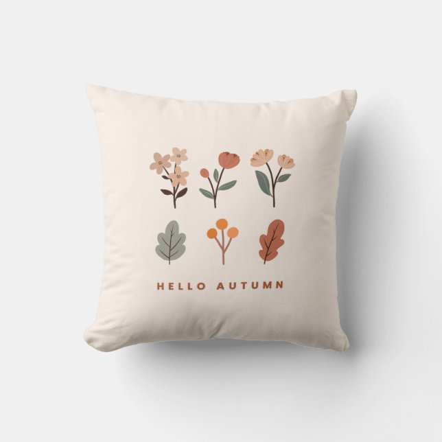 Hallo Herbst Minimalistisch Herbst Florenz Kissen (Vorderseite)