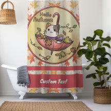 Hallo Herbst, Niedliche Katzen-Sits im Schirm