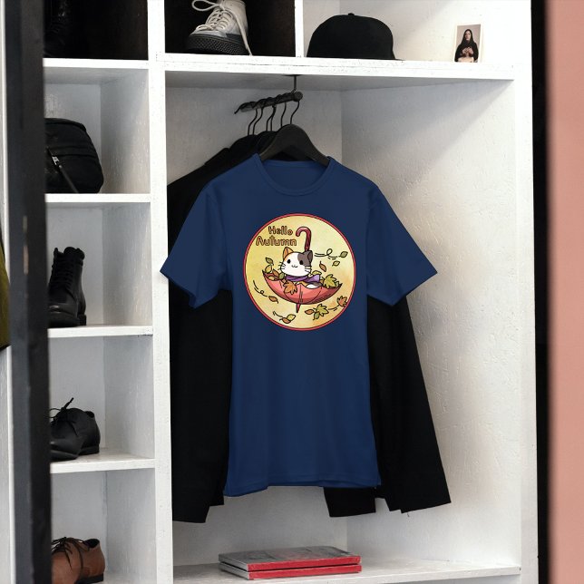 Hallo Herbst, Niedliche Katzen-Sits im Schirm T-Shirt (Von Creator hochgeladen)