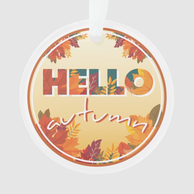 Hallo Herbst Ornament (Vorderseite)