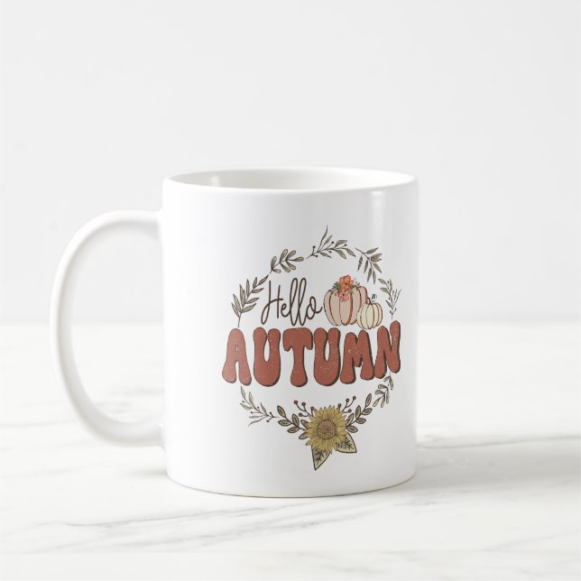 Hallo Herbst Personalisiert Kaffeetasse (Links)