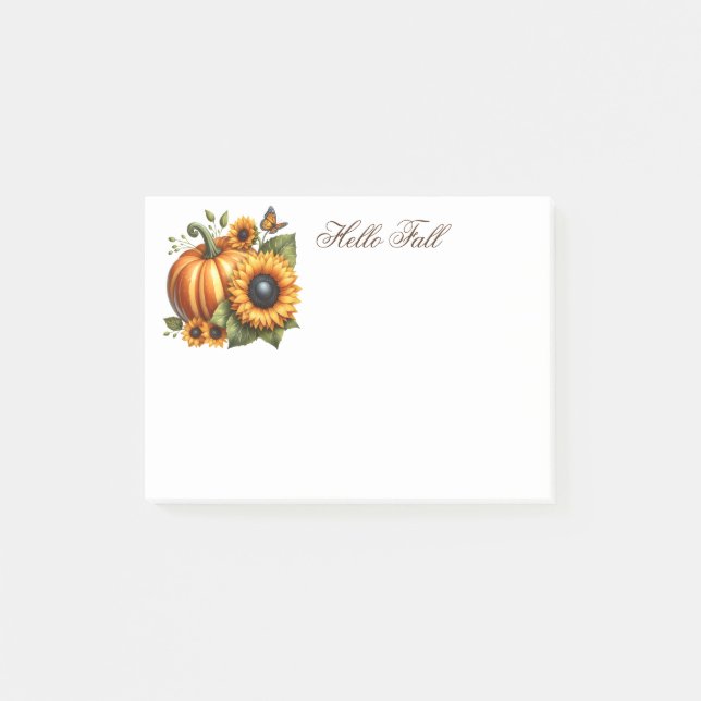 Hallo Herbst Post-it-Notizen Post-it Klebezettel (Vorderseite)