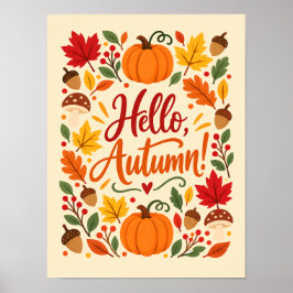 Hallo Herbst! Poster