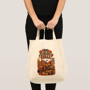 Hallo Herbst-Tasche Süße Farmhouse-Herbst-Canvas Tragetasche