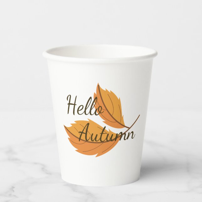 Hallo Herbst - Tasse der Herbst-Kollektion Pappbecher (Vorderseite)