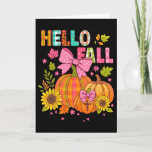 Hallo Herbst Thanksgiving Coquette Boho Floral Her Karte