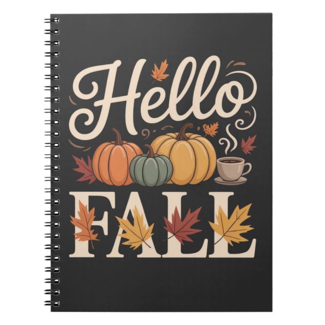 Hallo Herbst Vintager Herbststil Notizblock (Vorderseite)