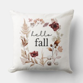 Hallo Herbst Wildblume und Herbstausgänge Kissen