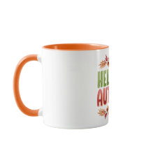 Hallo Herbst Zweifarben-Tasse | Cozy Geschenk für 