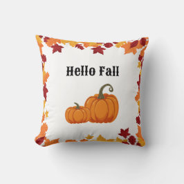 Hallo Herbstdesign mit Pumpkins und Herbstblättern Kissen