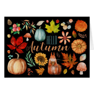 Hallo-Herbstkarte