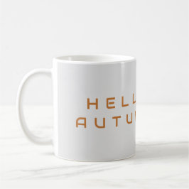 Hallo Herbstkürbis karierte Terracotta Creme lila Kaffeetasse