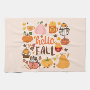 Hallo Herbstkürbisse Geschirrtuch