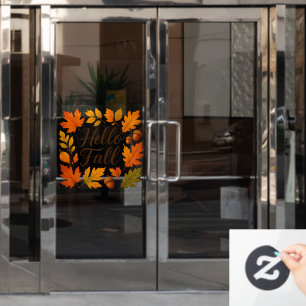 Hallo Herbstlaube und Eichhörnchen Fensteraufkleber