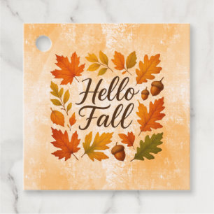 Hallo Herbstlaube und Eichhörnchen Geschenkanhänger