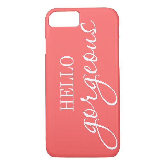 "Hallo herrlich!" korallenroter rosa iphone Fall Case-Mate iPhone Hülle (Rückseite)