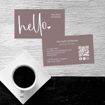 Hallo Herz Skript QR Code Social Media Old Pink