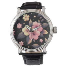 Hallo Hibiskus Armbanduhr