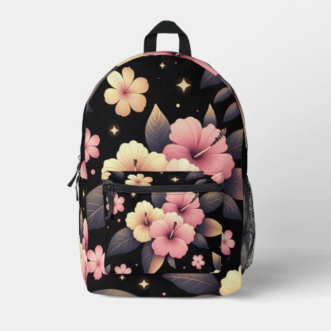Hallo Hibiskus Bedruckter Rucksack (Vorderseite)