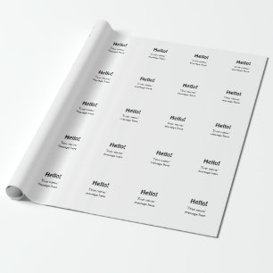 Hallo hinzufügen Namensnachricht einfach minimales Geschenkpapier