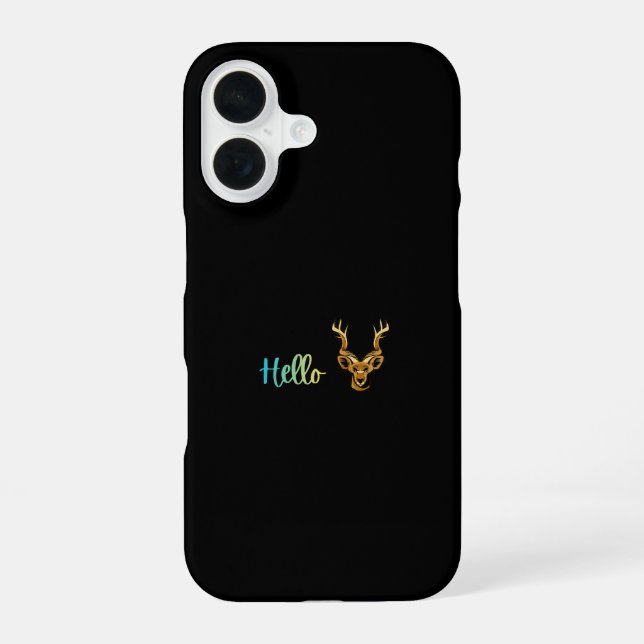 Hallo Hirsch iPhone 16 Hülle (Rückseite)